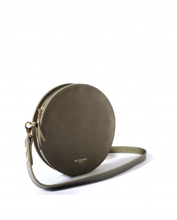 leather round bag
