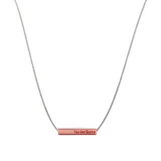 Bar Necklace // Silver Rose