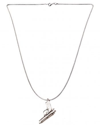 silver necklace gun