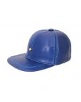 leather cap hat blue